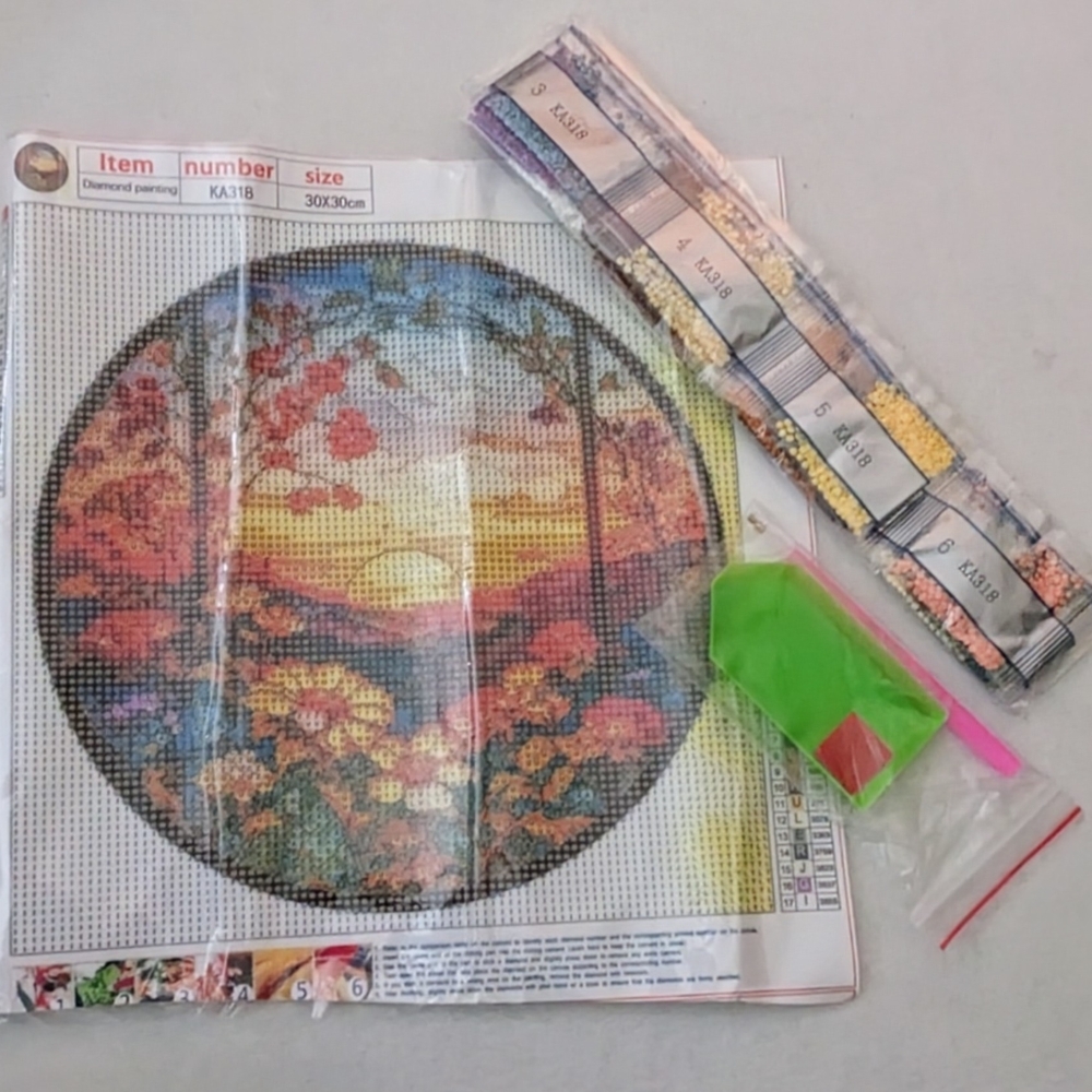 Euibziy Diamond Painting Kit KA318 for Adults - Stained Glass Sunflower